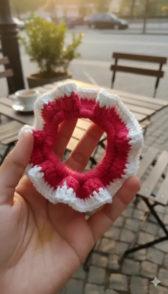 Crochet hand wrest keychain